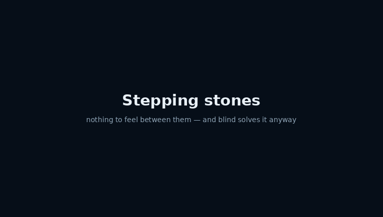 crossing stepping stones